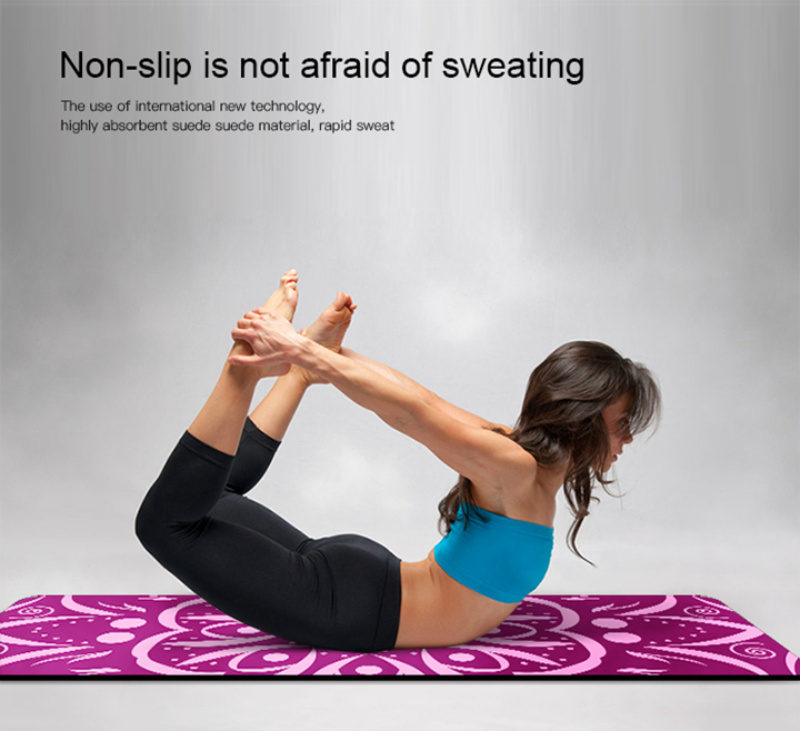 Full Color Natural Rubber suede Yoga Mats