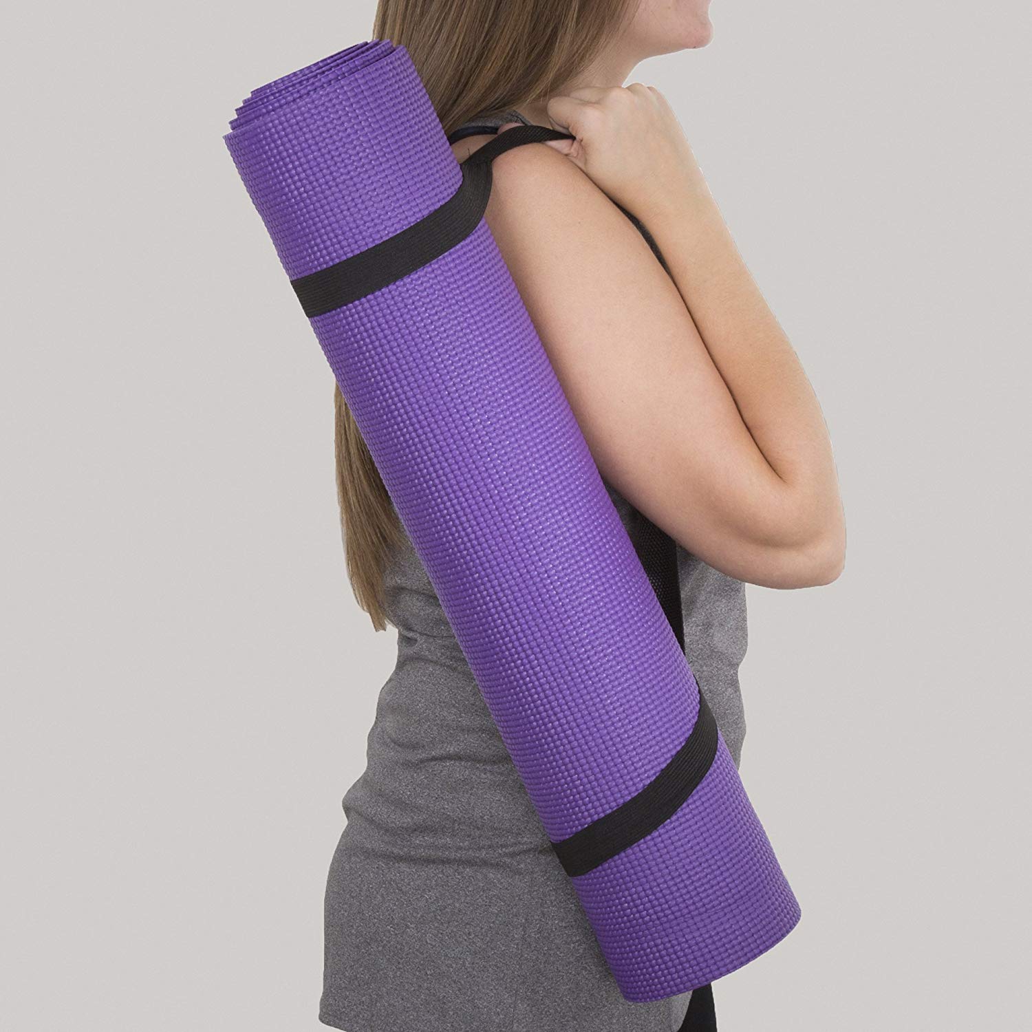 purple pvc yoga mat
