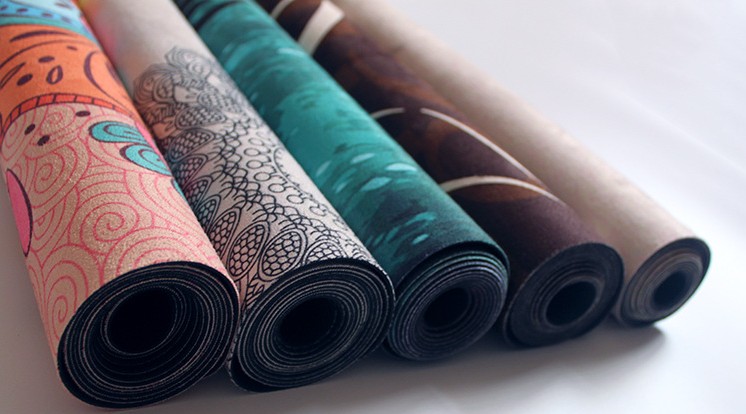 eco natural rubber suede yoga mats